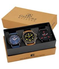 Get Gesture Watches - Pack of 3 at FLAT 65%Off (Lowest Online) Get Gesture Watches - Pack of 3 at FLAT 65%Off (Lowest Online) discount offer