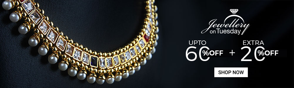 Get Upto 80%OFF on Jewellery + Extra 20%Cashback Get Upto 80%OFF on Jewellery + Extra 20%Cashback discount offer
