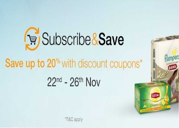 Amazon Subscribe & Save Additional upto 20%off Amazon Subscribe & Save Additional upto 20%off discount offer