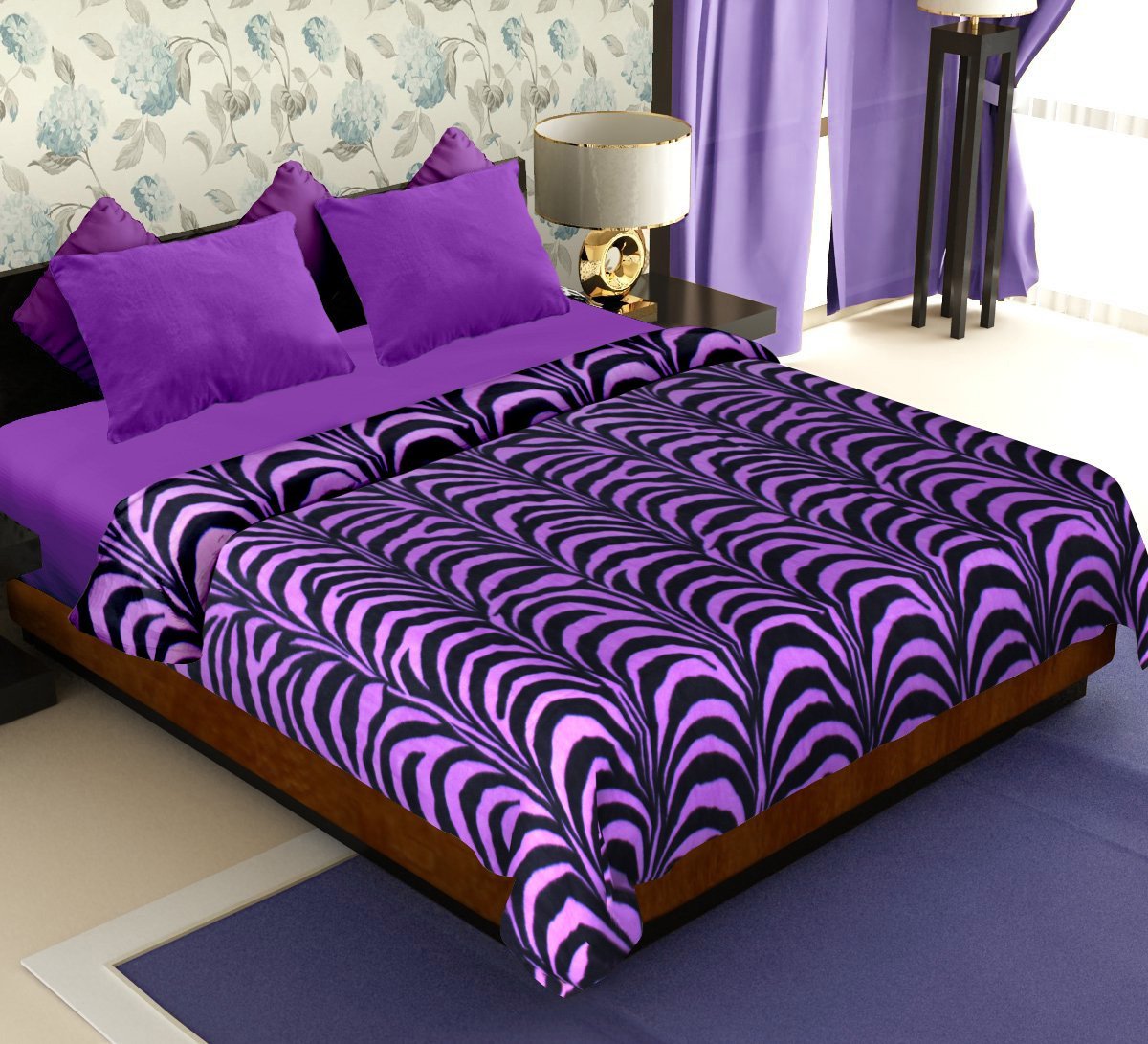 Get Story Polyester Double Blanket - Purple at FLAT 80%Off Get Story Polyester Double Blanket - Purple at FLAT 80%Off discount offer