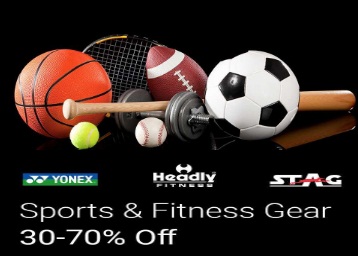 Sports & Fitness Gear - Min 30%- 70%off Sports & Fitness Gear - Min 30%- 70%off discount offer