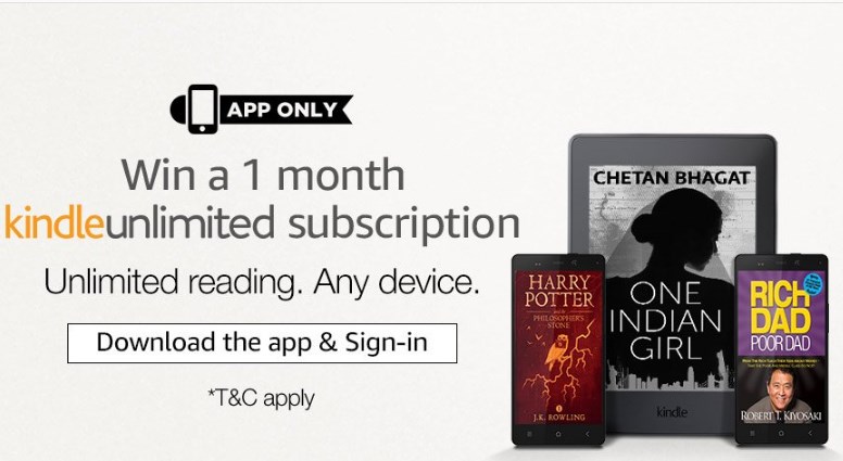 Get Free 1 Month Kindle Unlimited Subscription Get Free 1 Month Kindle Unlimited Subscription discount offer