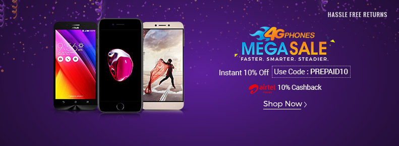 Shopclues 4G Mega Sale Upto 60%off + 10%off + 10%Cashback Shopclues 4G Mega Sale Upto 60%off + 10%off + 10%Cashback discount offer