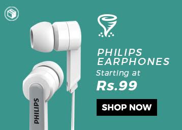 Typhoon Tuesdays - Buy Philips Earphones at Rs. 99 + Free Shipping Typhoon Tuesdays - Buy Philips Earphones at Rs. 99 + Free Shipping discount offer