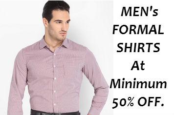 Branded MEN FORMAL SHIRTS At Minimum 50% OFF.