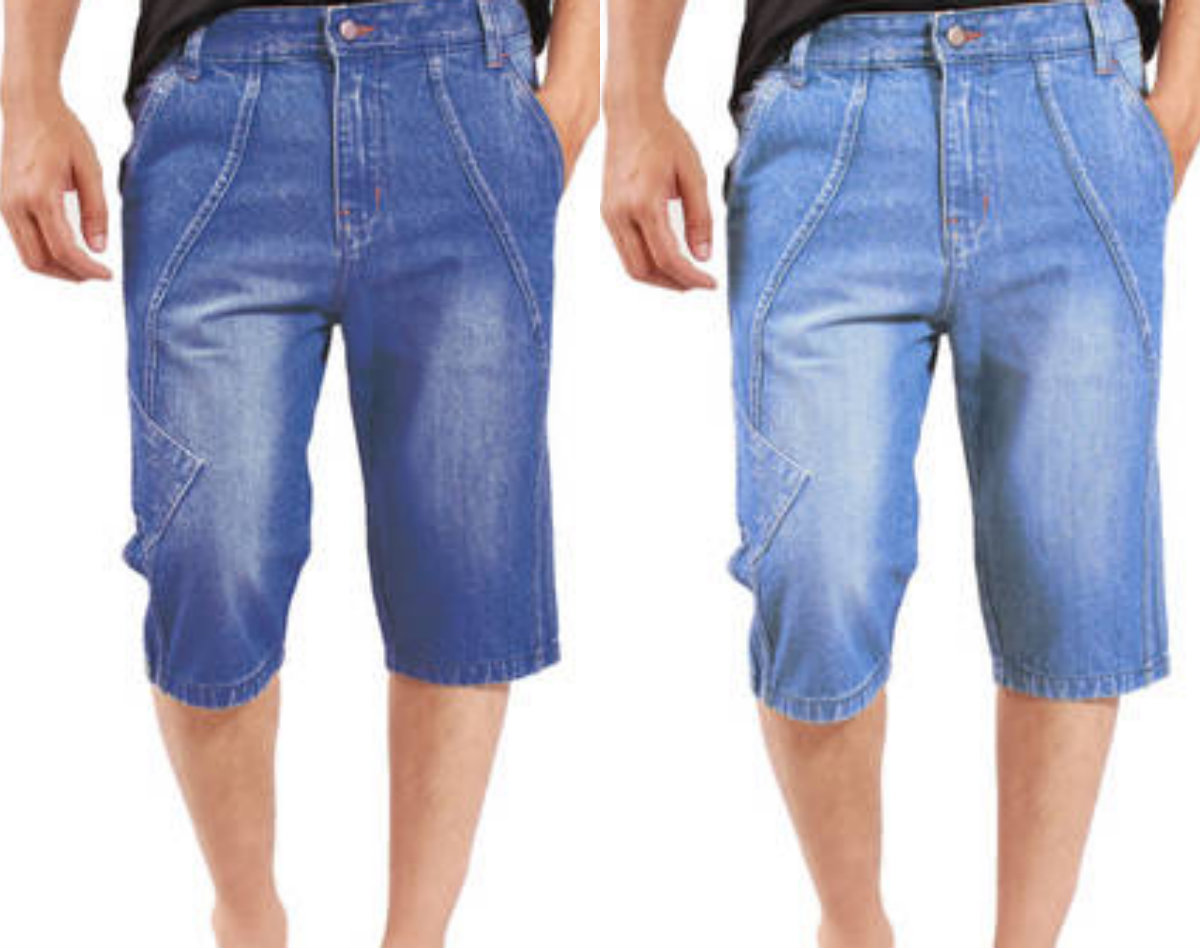 Buy Uber urban Blue Denim Short at Flat 