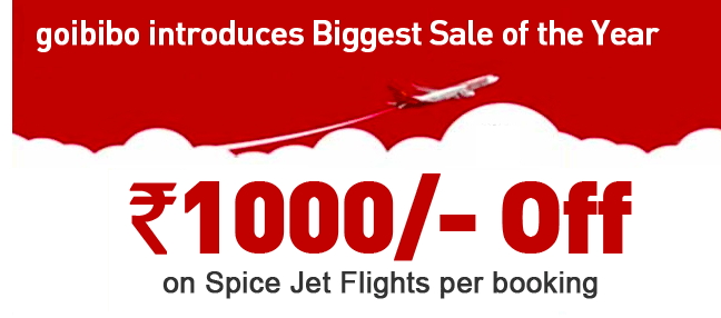 Flat Rs.1000 OFF on SpiceJet - Without any Condition