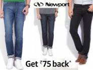 Best Selling:- Newport Slim Jeans starts at Rs. 299 + Rs. 75 Cashback 