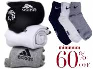 Adidas, Nike & More Socks at Min. 60% Off + Extra Upto 15% OFF + Free Shipping