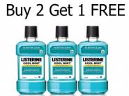 Mega Saver:- Listerine Cool Mint Mouthwash - 250ml (Buy 2 Get 1 FREE]
