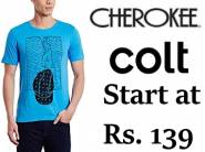 Colt, Cherokee & More Tshirts at Flat 60% OFF From Rs. 139