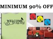 Minimum 90% Off on Wall Stickers starts from Rs.41
