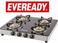 Eveready Brass, Glass, Stainless Steel Stove 4 Burner at Rs.2999 (Selected Pincode)
