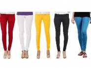 Isabella Cotton Lycra Leggings Pack of 5 at Rs.599
