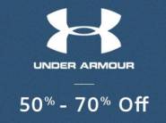Extra Rs. 75 Cashback- Under Armour Range at 50% - 70% off + Free Shipping