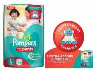 Extra Rs. 100 Code:- Pampers Large Diaper 68 Count at Flat Rs. 394 off