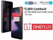For All Users:- Oneplus 6 [ 6 + 64 GB] at Rs. 2000 Cashback Via SBI Cards
