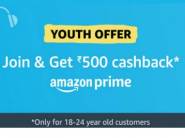 Back Again: Get One Year Amazon Prime At Rs. 499 [ 18 - 24 Year Only ]