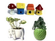 Ceramic Planter Pots, Garden Accessories Starts At Rs. 199 + Free Shipping With Coupon 