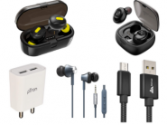 pTron Earphones + Ambrane Mobile Accessories From Rs.159 !!