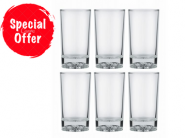 Loot Fast : Lucky Glass Tumbler Set (Set Of 6) At Just Rs.50