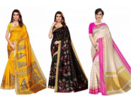 Buy 1 Get 1 Free: 4 Sarees At Rs.124 Each + Free Shipping 