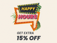 Happy Hour Sale - 15% Code + 5% Prepaid Off + 100% FKM CB