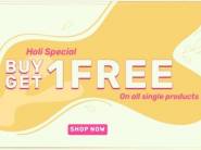 Holi Special: Buy 1 Get 1 FREE + Rs.450 FKM Cashback + 5% Online Off !!