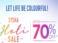 Syska Holi Sale - Upto 70% Off + Free Shipping On All Orders