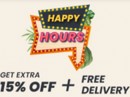 HAPPY HOURS SALE ONLY TODAY - 15% Coupon + Free Delivery