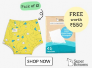 FREE Diaper Detergent + Padded Underwear [57 Items] At Rs.33 Each