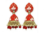 Must Buy - Red Meena Jhumka Earrings at Just Rs.26 !!