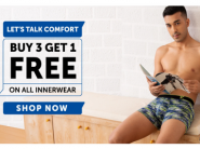 Buy 3 Get 1 Free on All Innerwear + Rs.800 FKM CB