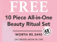 Free 10 Piece Beauty Set Worth Rs.3490 + Flat Rs.800 FKM CB !!