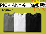 Killer Deal - T-Shirts [Pack of 4] At Flat Rs.899 !!