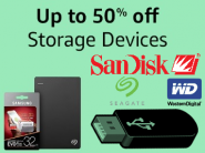 Extra Rs.75 Cashback:- Upto 50% off on Storage Devices From Top Brands 