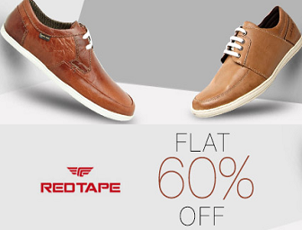 Red Tape Shoes at Flat 60% OFF || Extra 10% + Rs. 20 OFF for New Users