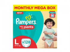 pampers diapers l size 128