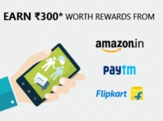 Earn FREE Rs. 300 Shopping Vouchers [ Amazon, Flipkart, Paytm ]