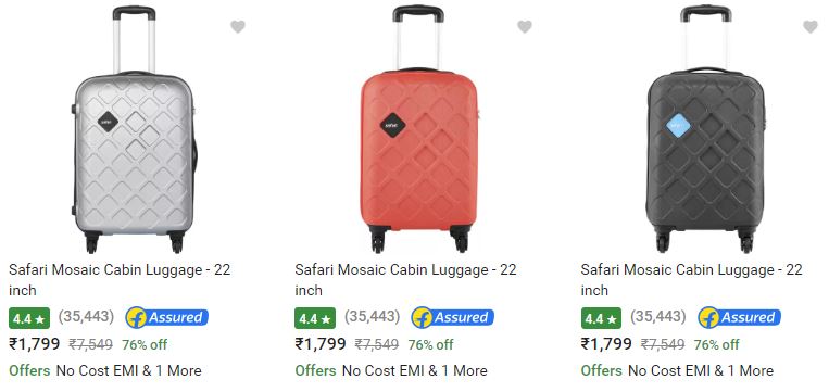 safari mosaic luggage