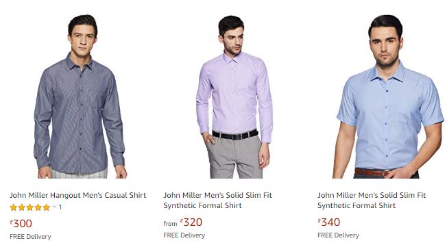 John Miller Mens Checkered Slim Fit Casual Shirt