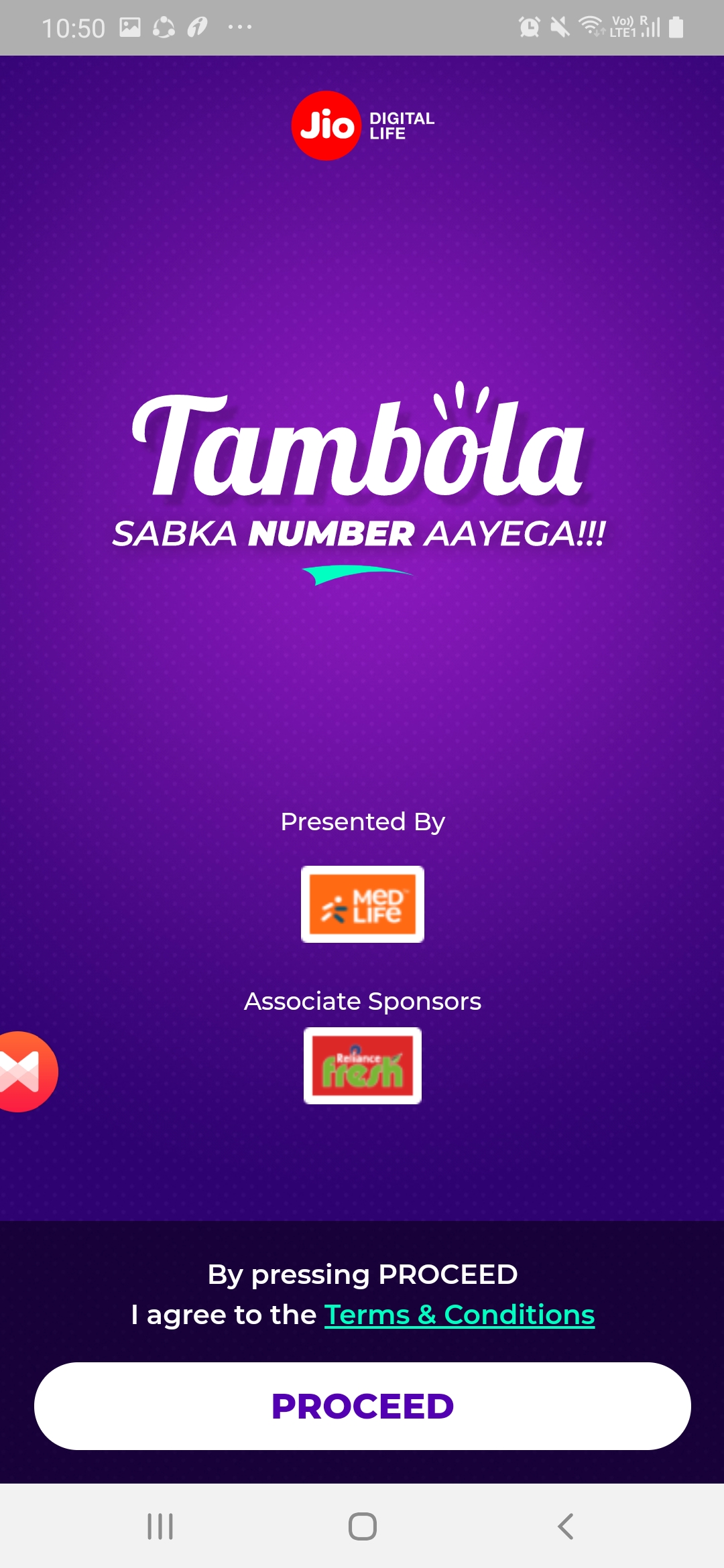 Jio Tambola Play and Win (Every Day at 7 PM)