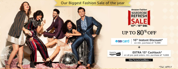 Amazon Wardrobe Refresh Sale Dec 2019 Upto 80 Off 15th 19th Dec