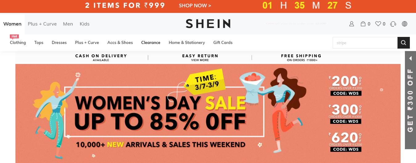 Womens Day Offer 2020- Get up to 85% Off on your shopping