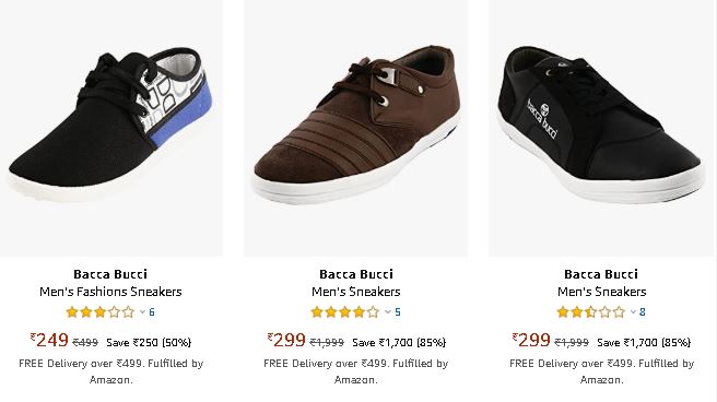 Bacca Bucci Men's Sneakers at Flat Rs. 299 + Free Shipping