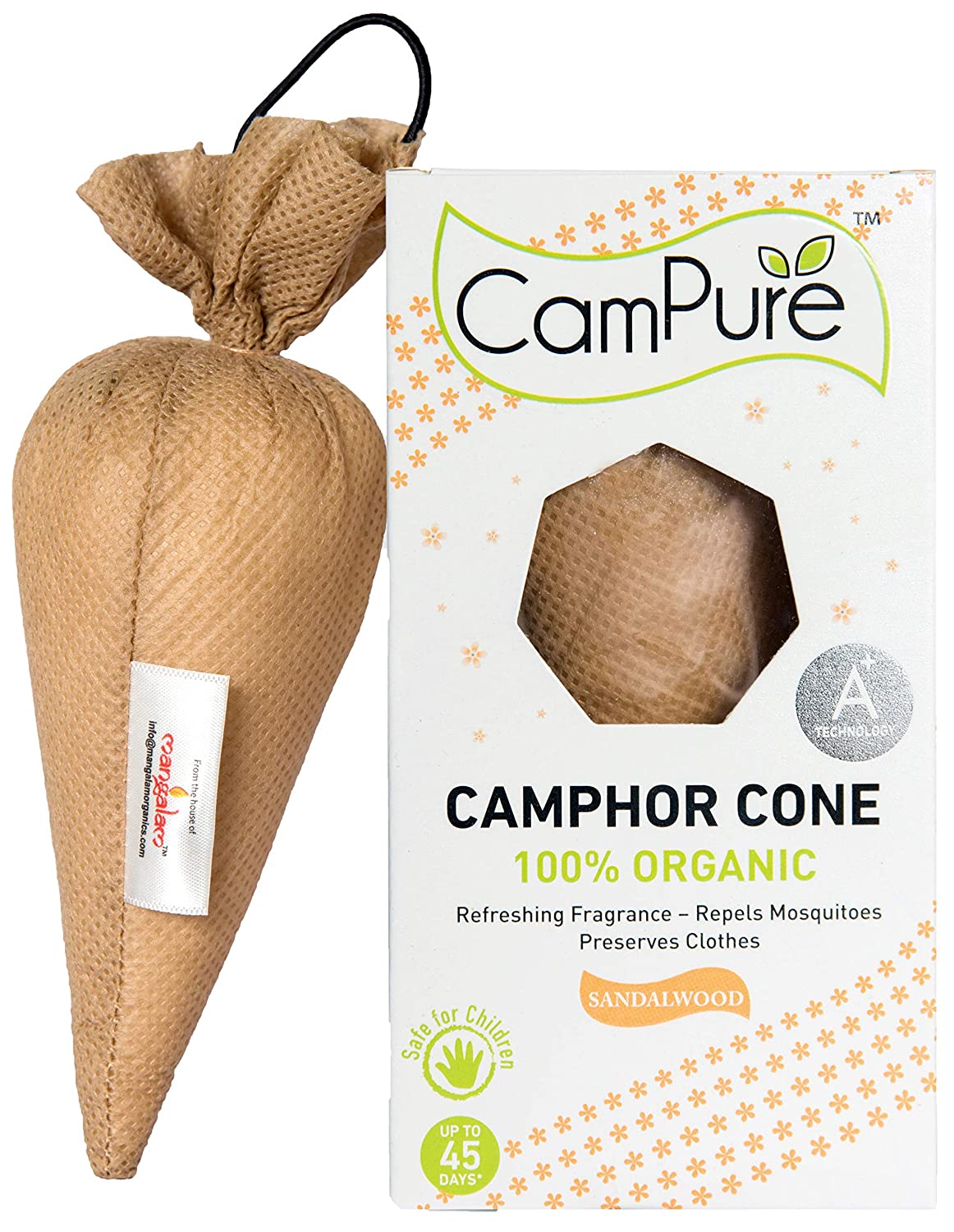 MANGALAM CamPure Camphor Cone, Room Freshener