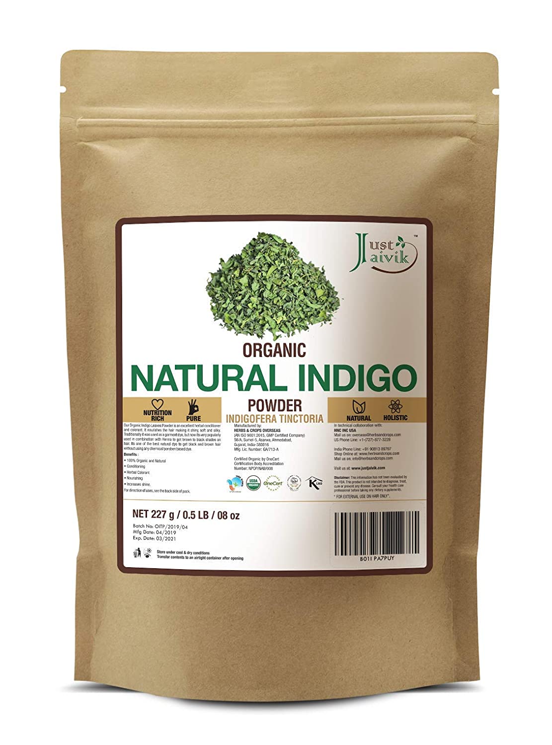 Just Jaivik Organic Indigo Powder