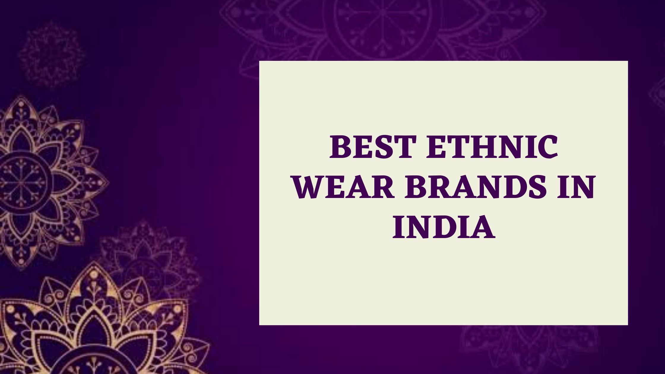 best indian wear brands