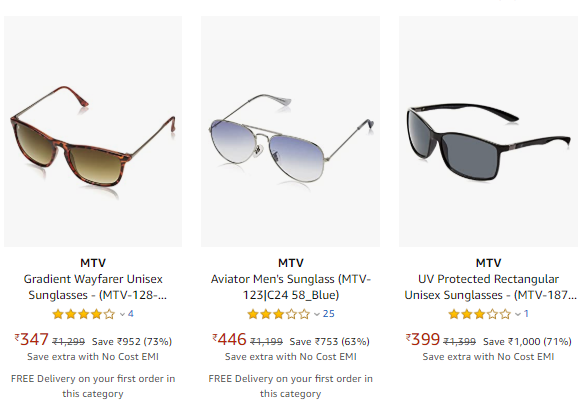 Buy online Mtv Grey Wayfarer Sunglassess (mtv-153-c3) from Eyewear for Men  by Mtv for ₹379 at 73% off | 2024 Limeroad.com