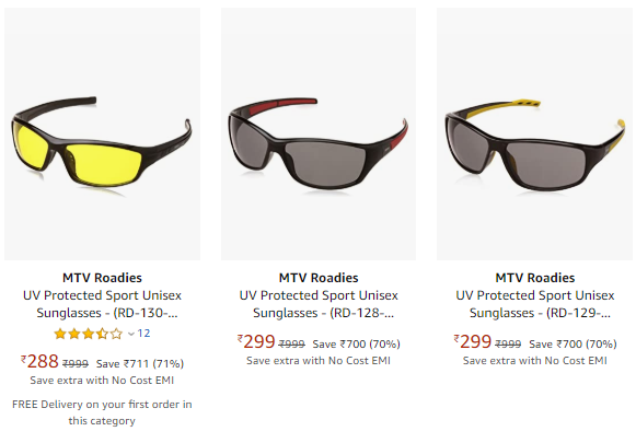 Roadies Hexagonal UV400 Protected Sunglasses | Frame Ultra Light Metal  Sunglasses | Polycarbonate Lenses| Men''''s & Women''''s | RD-207-C2 at  best price in Delhi